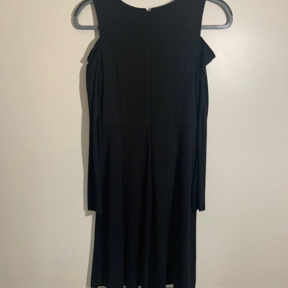 NWT LOFT Black Cold-Shoulder Classic Women's Dress - Size 0 - Picture 4 of 6